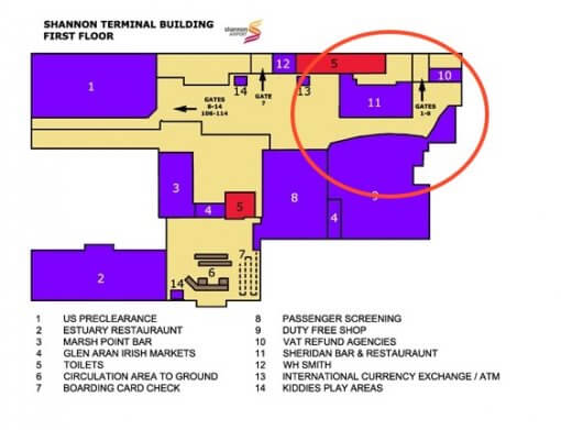 Shannon Airport SNN Airport Smoking   Shannon Level1 510x391 